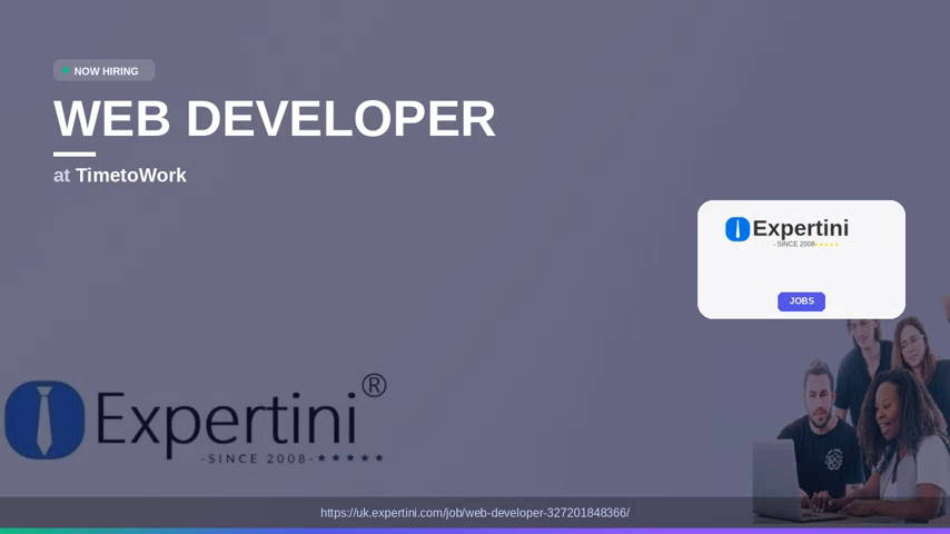WEB DEVELOPER at TimetoWork, Undisclosed — Apply Now
