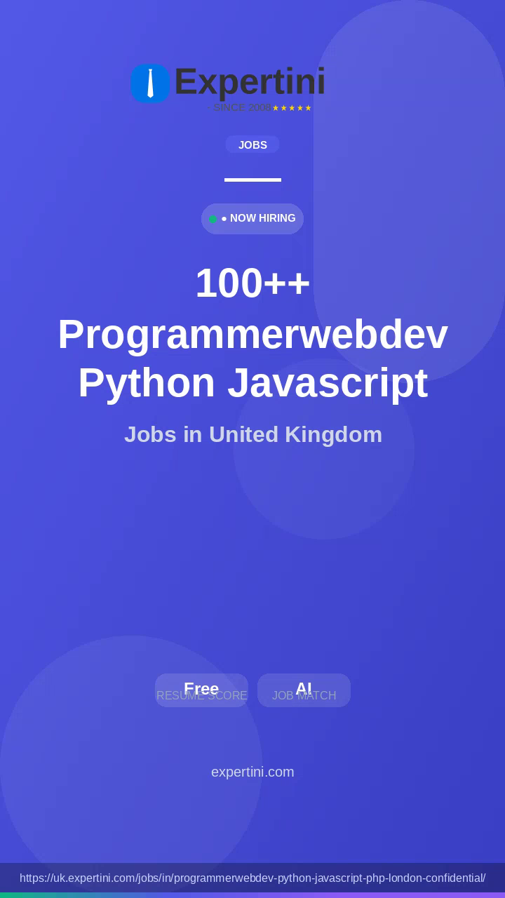 162,460+ Programmerwebdev Python Javascript Php London Confidential Jobs in UK — Top Companies Hiring August 2026
